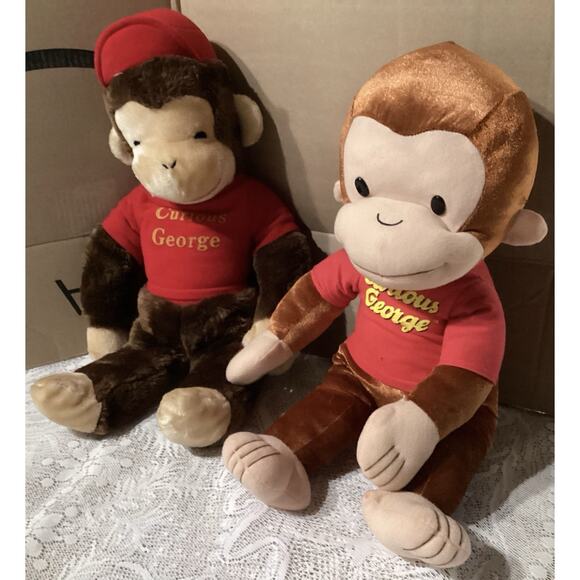 Toy Network/Kellytoy CURIOUS GEORGE Brown Monkey Plush Stuffed Animals 19”-21” - Picture 3 of 8